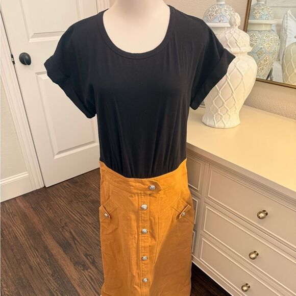 NWT VERONICA BEARD Larsen Twofer Midi Dress Medium-C6 - Picture 4 of 7